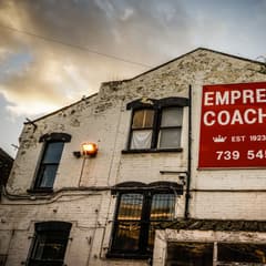 The Empress Coaches building on Corbridge Crescent, E2